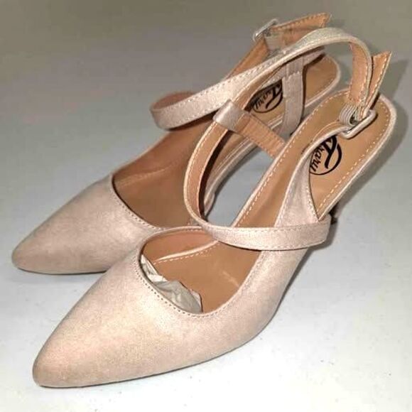 Trary Shoes - Women's High Heels Pointed Closed Toe Slingback Sexy Stiletto Ankle Strap Shoe